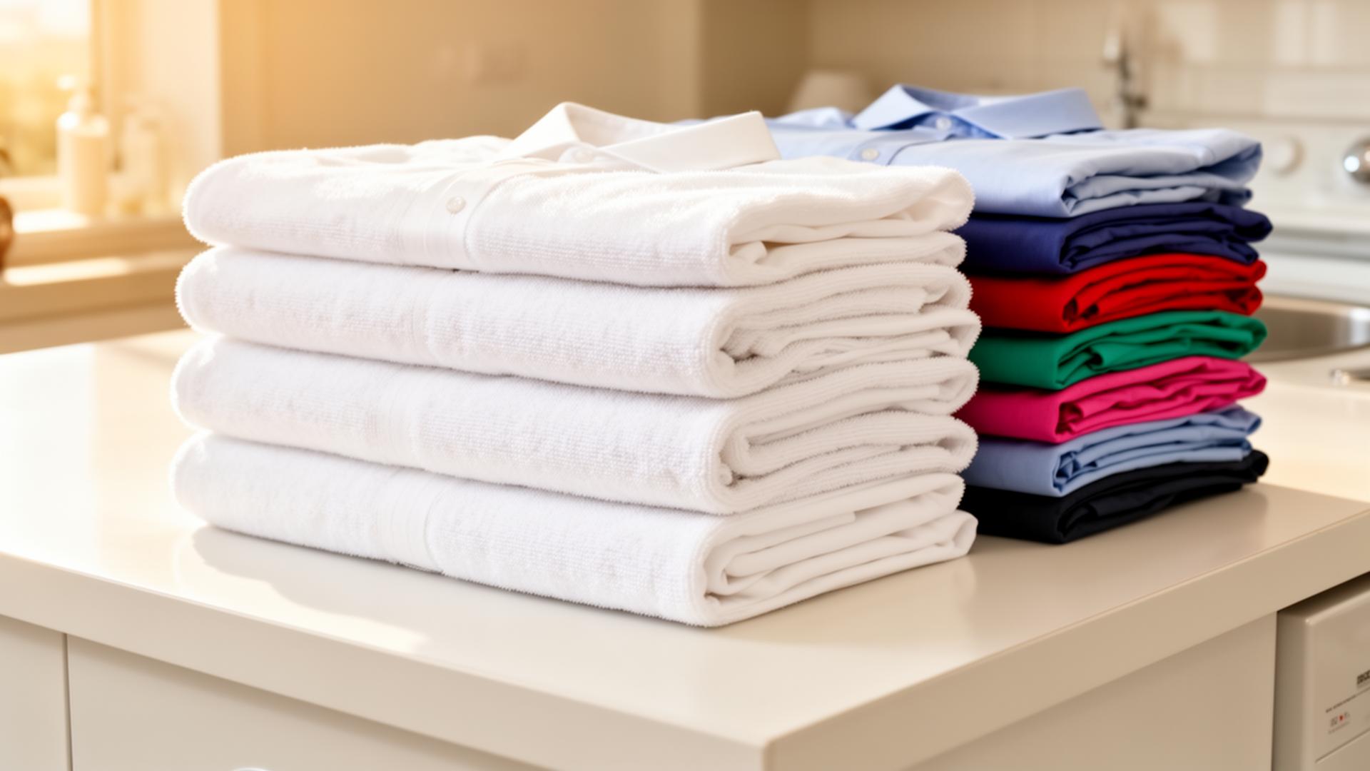 Fresh clean folded laundry